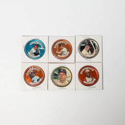 Lot of 6 1964 Topps Baseball Coins (Willie McCovey Vada Pinson Bob Aspromonte +3)