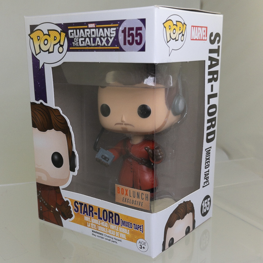 Funko POP! Marvel Guardians of the Galaxy Vinyl Bobble - STAR-LORD (Mixed Tape) #155 (Excl) *NM*