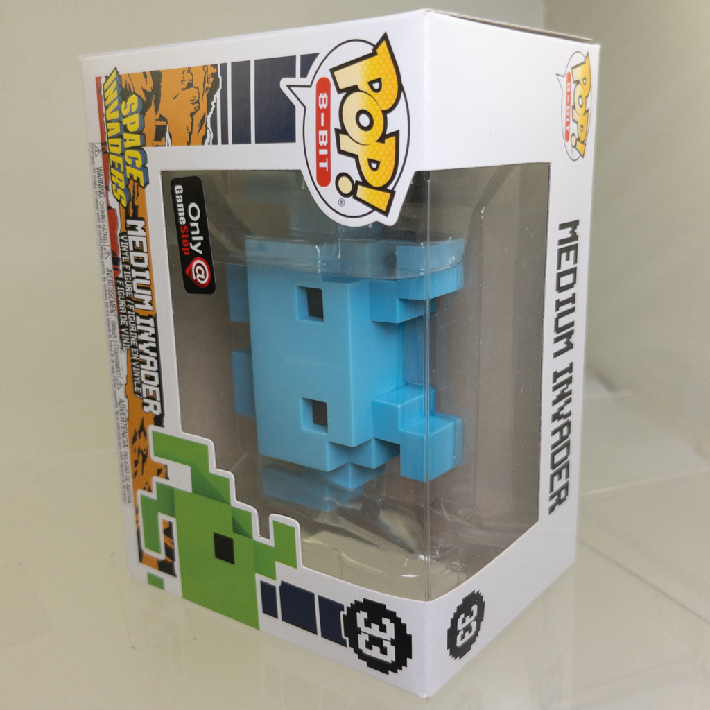 Funko 8-Bit POP! - Space Invaders Vinyl Figure - MEDIUM INVADER (Blue) #33 (Exclusive) *NON-MINT*