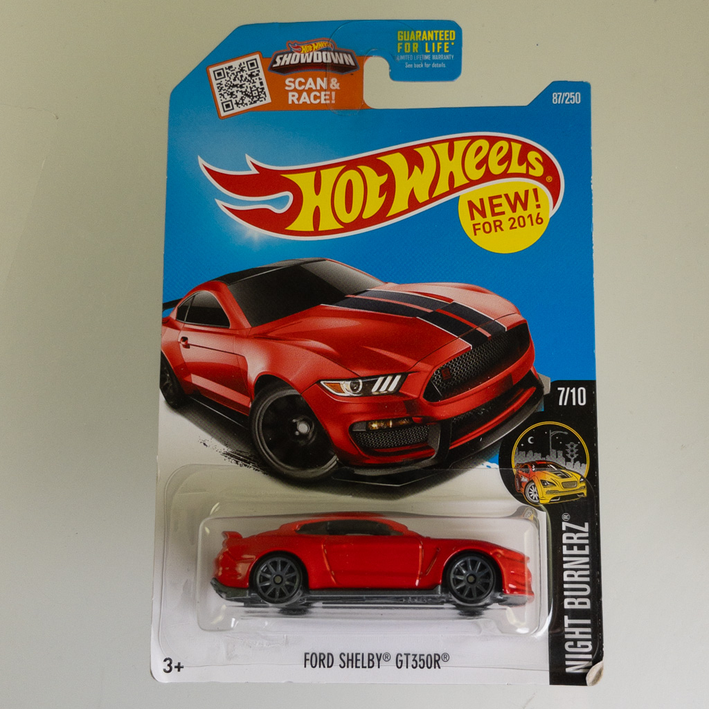 Hot Wheels - Night Burnerz - Ford Shelby GT350R Red 7/10 *NON-MINT*