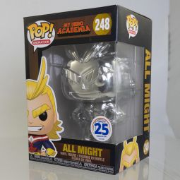 Funko POP! Animation - My Hero Academia Vinyl Figure - ALL MIGHT (Chrome) #248 (Excl) *NON-MINT*