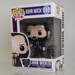 Funko POP! Movies - John Wick S2 Vinyl Figure - JOHN WICK w/ Dog (Black Suit) #580 *NON-MINT*