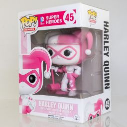 Funko POP! Heroes - DC Comics Vinyl Figure - HARLEY QUINN (Pink & White) #45 (Exclusive) *NON-MINT*