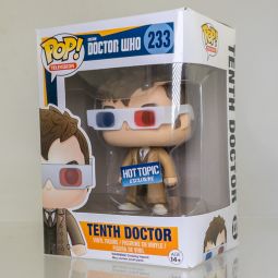 Funko POP! Television - Doctor Who Vinyl Figure - TENTH DOCTOR (3D Glasses) #233 (Excl) *NON-MINT*