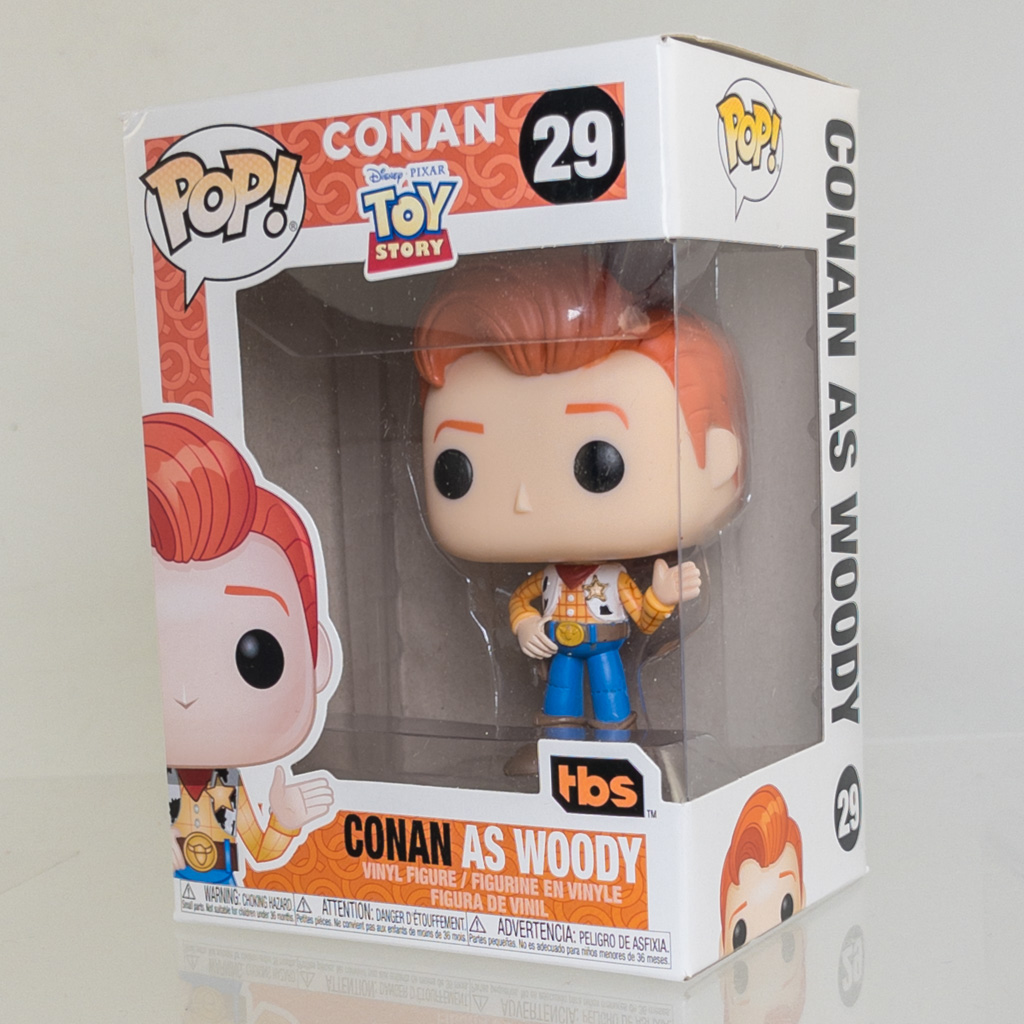 Funko POP! TV Conan O'Brien TBS Toy Story Vinyl Figure - CONAN AS WOODY #29 (Exclusive) *NON-MINT*