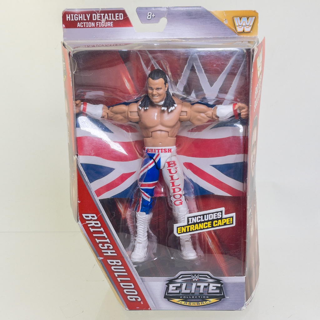 Mattel - WWE Action Figure - Elite Collection Flashback - BRITISH BULLDOG *NON-MINT*