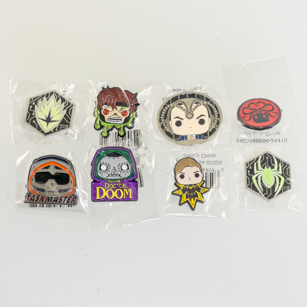 Funko - Marvel - Lot of 8 Pins (Dr Doom Hydra Spider-Man Captain Marvel ...