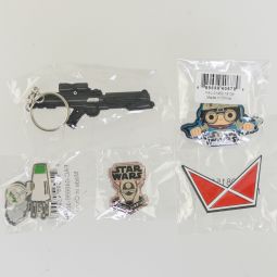 Funko -  Star Wars - Lot of 4 Pins & 1 Keychain (Anakin Pod Racing Forces of Darkness D-O Droid +2)