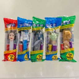 Lot of 5 Star Wars PEZ Dispensers (Yoda R2-D2 Leia C-3PO Jango Fett) *SEALED*
