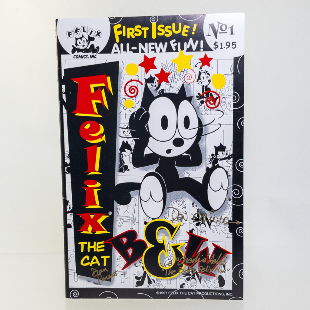 Felix Comic Book - Felix The Cat B&W Fist Issue No. 1 SIGNED (1997) *LIGHT WEAR*