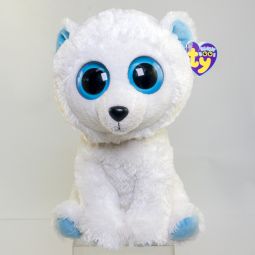 TY Beanie Boos - TUNDRA the Polar Bear (Solid Eye Color) (Medium Size - 9 inch) *NON-MINT*