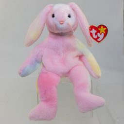 TY Beanie Baby - HIPPIE the Tie-Dyed Bunny (Pink/Yellow) (8.5 inch) *MWMT*