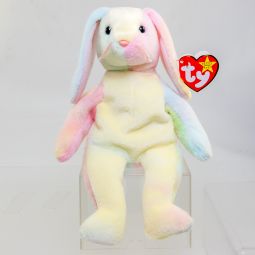 TY Beanie Baby - HIPPIE the Tie-Dyed Bunny (Yellow/Blue) (8.5 inch) *MWMT*