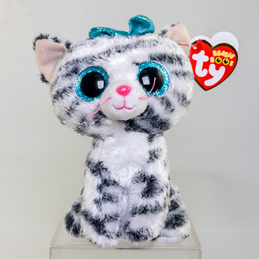 TY Beanie Boos QUINN the Cat (Glitter Eyes) (Regular Size 6 inch
