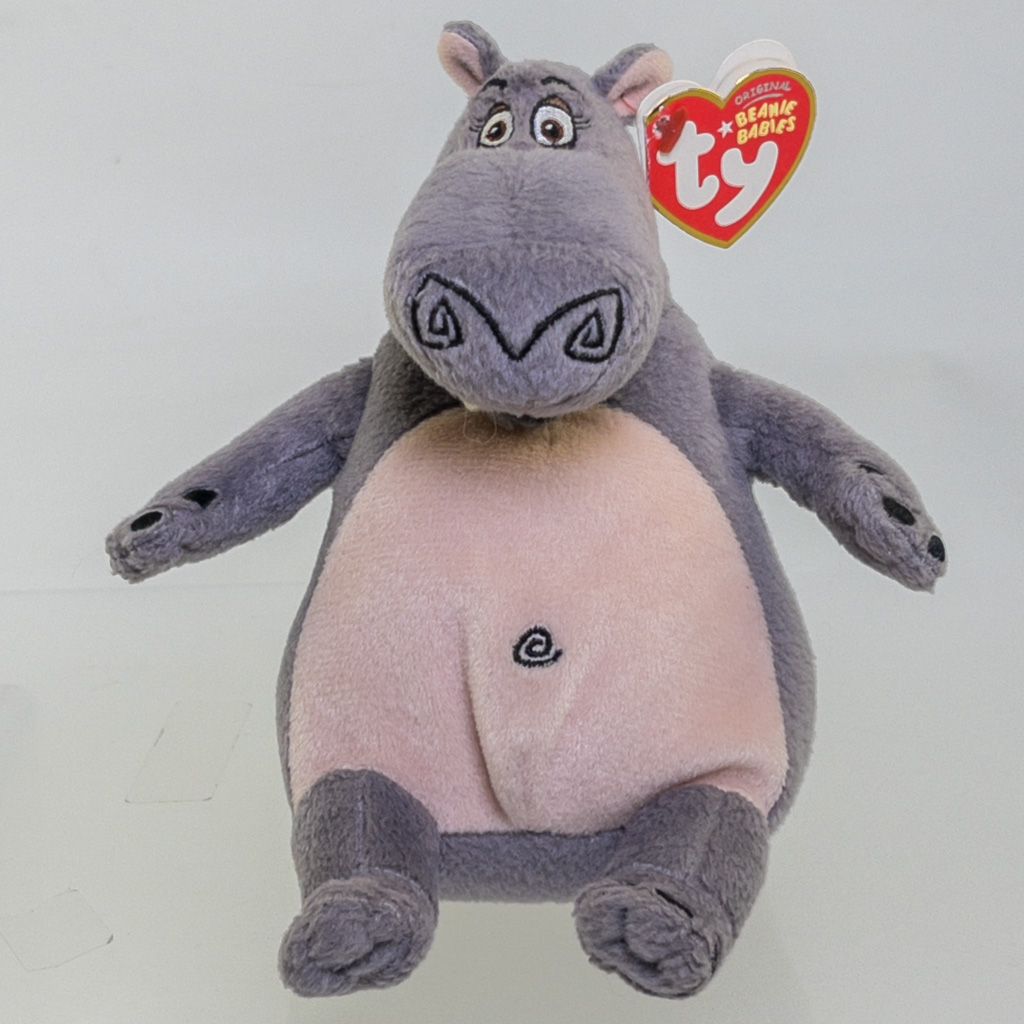 TY Beanie Baby - GLORIA the Hippo (Madagascar 2 - Movie Beanie) (6 inch) *MWNMT*