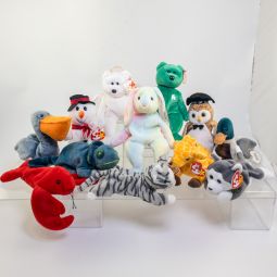 TY Beanie Babies - Lot of 12 (Erin Halo Jake Twigs Scoop Hippie +6) *CANADIAN TUSH TAGS*