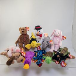 TY Beanie Babies - Lot of 12 (Tank Doby Lizzy Speedy Ally Patti +6) *4th GEN/CANADIAN TUSH TAGS*