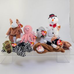 TY Beanie Babies - Lot of 8 (Tank Inky Chip Bucky Ally Ziggy +2) *4th GEN/CANADIAN TUSH TAGS*