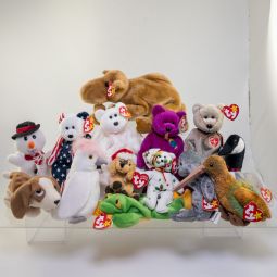 TY - Lot of 14 Beanie Babies Buddies Jingles (KuKu Beak Halo Loosy Spangle +9) *CANADIAN TUSH TAGS*