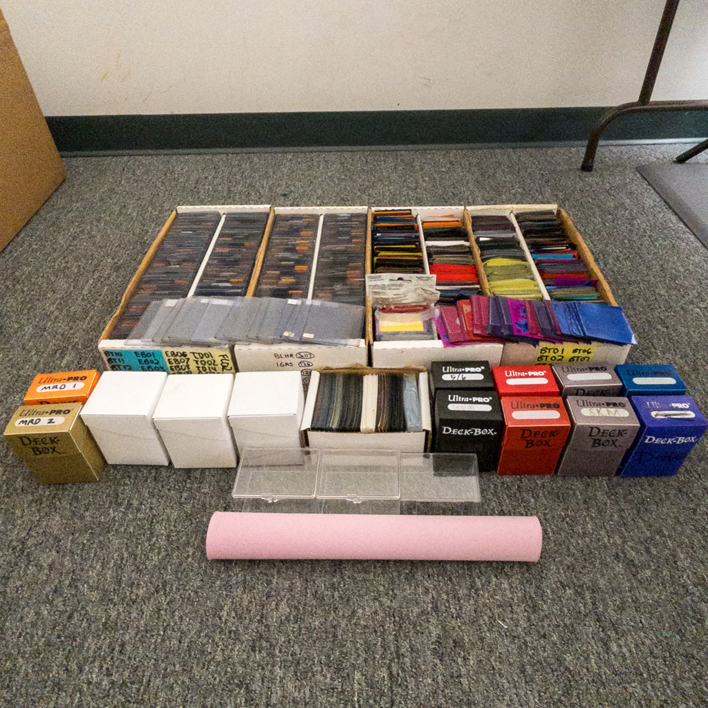 Lot of Used Trading Card Supplies (Top Loaders Deck Protectors Deck Boxes & More)