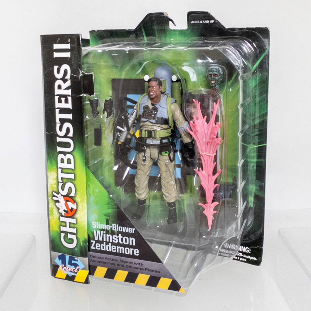 Diamond Select Toys - Ghostbusters Action Figure - SLIME-BLOWER WINSTON ZEDDEMORE *NON-MINT*