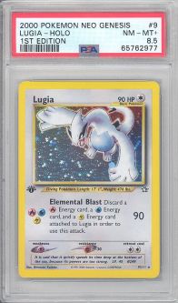 PSA 8.5 - Pokemon Card - Neo Genesis 9/111 - LUGIA (holo) *1st Edition* NM-MT+