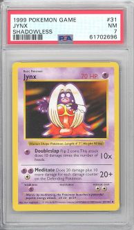 PSA 7 - Pokemon Card - Base 31/102 - JYNX (uncommon) *Shadowless* NM