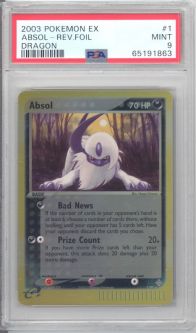 PSA 9 - Pokemon Card - Dragon 1/97 - ABSOL (reverse foil) MINT