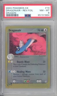 PSA 8 - Pokemon Card - Dragon 14/97 - DRAGONAIR (reverse foil) NM-MT