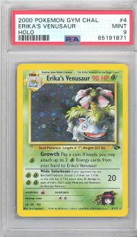 PSA 9 - Pokemon Card - Gym Challenge 4/132 - ERIKA'S VENUSAUR (holo) MINT