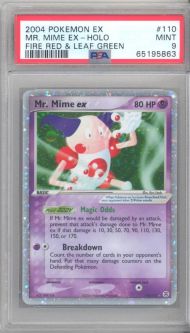 PSA 9 - Pokemon Card - Fire Red & Leaf Green 110/112 - MR MIME EX (holo) MINT PSA 9 - Pokemon Card - Fire Red & Leaf Green 110/112 - MR MIME EX (holo) MINT