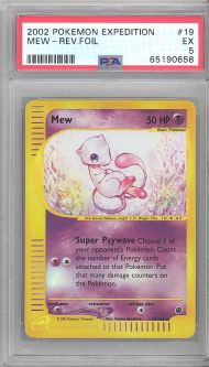 PSA 5 - Pokemon Card - Expedition 19/165 - MEW (reverse foil) EX
