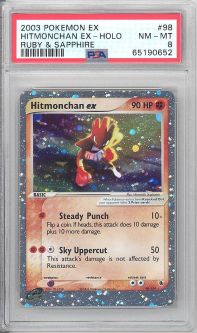 PSA 8 - Pokemon Card - Ruby & Sapphire 98/109 - HITMONCHAN EX (holo) NM-MT