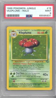 PSA 9 - Pokemon Card - Jungle 15/64 - VILEPLUME (holo) MINT