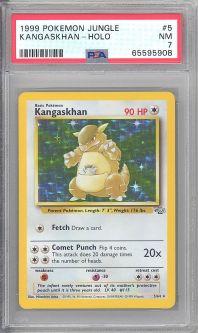 PSA 7 - Pokemon Card - Jungle 5/64 - KANGASKHAN (holo) NM
