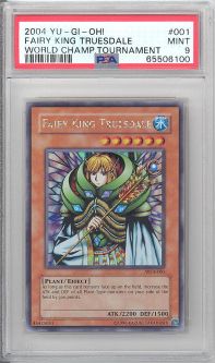 PSA 9 - Yu-Gi-Oh Card - WC4-001 - FAIRY KING TRUESDALE (secret rare holo) MINT