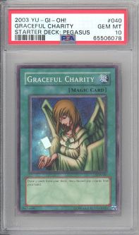 PSA 10 - Yu-Gi-Oh Card - SDP-040 - GRACEFUL CHARITY (super rare holo) GEM MINT PSA 10 - Yu-Gi-Oh Card - SDP-040 - GRACEFUL CHARITY (super rare holo) GEM MINT