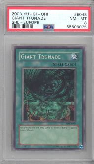 PSA 8 - Yu-Gi-Oh Card - MRL-E048 - GIANT TRUNADE (super rare holo) NM-MT