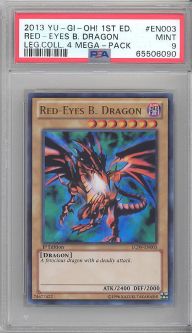 PSA 9 - Yu-Gi-Oh Card - LCJW-EN003 - RED-EYES B DRAGON *1st Edition* (ultra rare) MINT