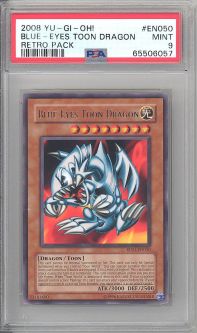 PSA 9 - Yu-Gi-Oh Card - RP01-EN050 - BLUE EYES TOON DRAGON (rare) MINT