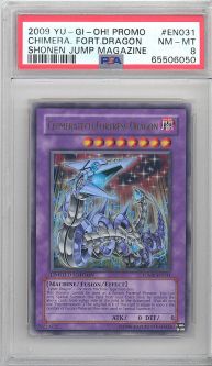 PSA 8 - Yu-Gi-Oh Card - JUMP-EN031 - CHIMERATECH FORTRESS DRAGON (ultra rare holo) NM-MT