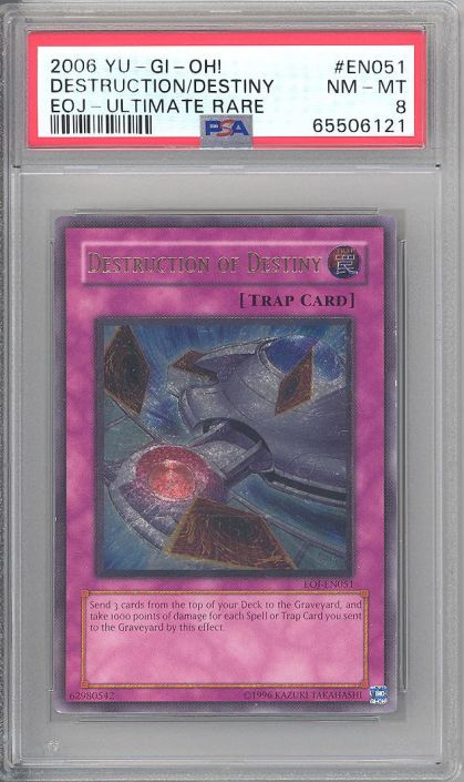PSA 8 - Yu-Gi-Oh Card - EOJ-EN051 - DESTRUCTION OF DESTINY (ULTIMATE rare holo) NM-MT PSA 8 - Yu-Gi-Oh Card - EOJ-EN051 - DESTRUCTION OF DESTINY (ULTIMATE rare holo) NM-MT