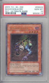 PSA 10 - Yu-Gi-Oh Card - FET-EN024 - SHADOWSLAYER (ULTIMATE rare holo) GEM MINT