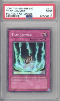 PSA 9 - Yu-Gi-Oh Card - IOC-110 - TRAP JAMMER (super rare holo) MINT