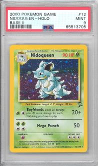 PSA 9 - Pokemon Card - Base II 12/130 - NIDOQUEEN (holo) MINT