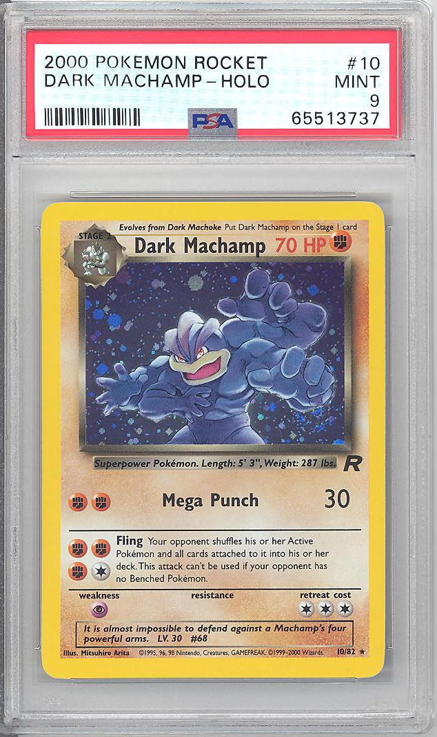 Dark Machamp Team Rocket 10/82 Unlimited Holo Rare Pokemon Card LP