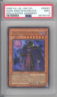 PSA 9 - Yu-Gi-Oh Card - SD6-EN001 - DARK ERADICATOR WARLOCK (ultra rare holo) - MINT