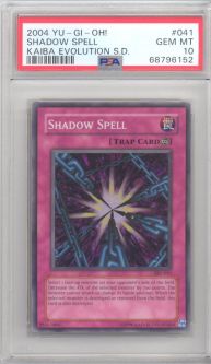 PSA 10 - Yu-Gi-Oh Card - SKE-041 - SHADOW SPELL (super rare holo) - GEM MINT