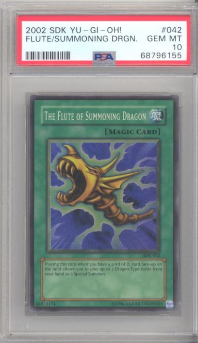 PSA 10 - Yu-Gi-Oh Card - SDK-042 - THE FLUTE OF SUMMONING DRAGON