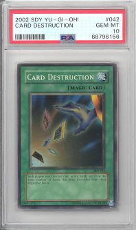 PSA 10 - Yu-Gi-Oh Card - SDY-042 - CARD DESTRUCTION (super rare holo) - GEM MINT